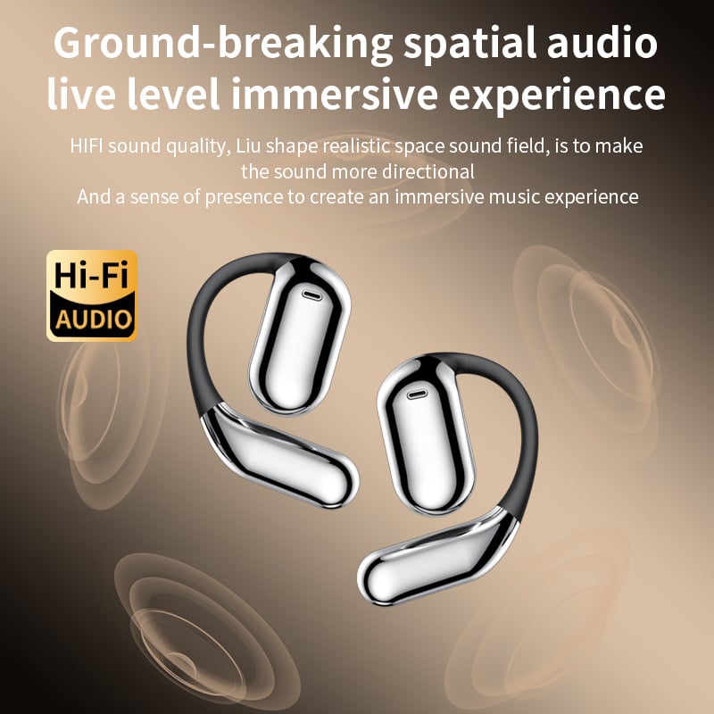 💥Final day, deals won't last!⏰🔥True Powerful Bluetooth 5.4 Open Ear Earbuds, IPX5 Waterproof
