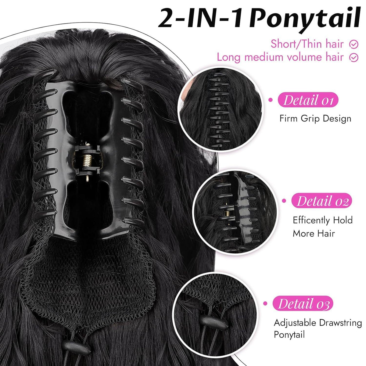 30-inch long wavy gradient hair extensions