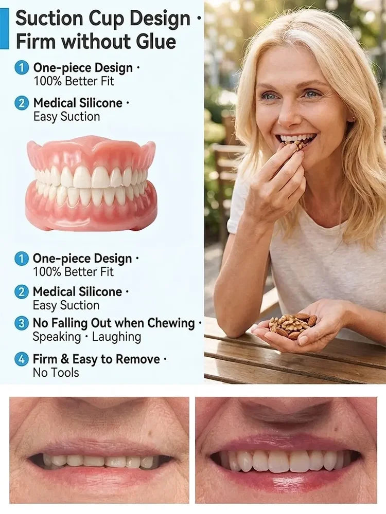 ⏳ Limited-Time Offer | Premium Full Cover Dentures