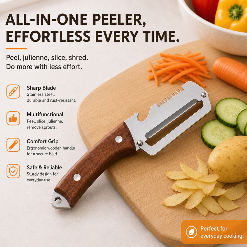 🥕 Multifunctional Kitchen Peeler | Buy 1 Get 1 Free for Fruit & Veg Prep 🔪