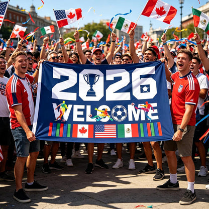 3 Ply 2026 World Soccer Cup Flag -- 3x5 Ft