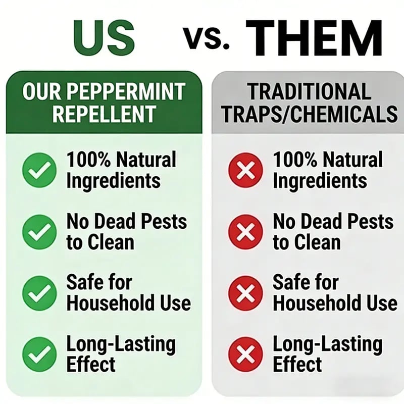 🔥LAST DAY 50% OFF🔥🌿Natural Peppermint Rodent Repellent Balls (12 Pack) 🚫Keep Rats, Mice & Pests Away Safely✅