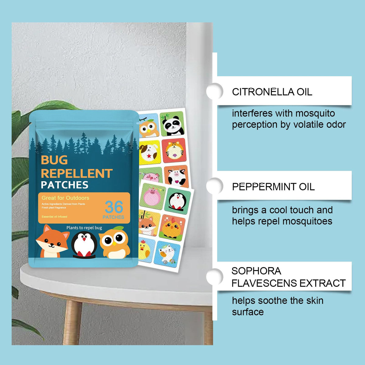 🟢 50% OFF | Mosquito Repellent Cartoon Patches for Kids & Adults