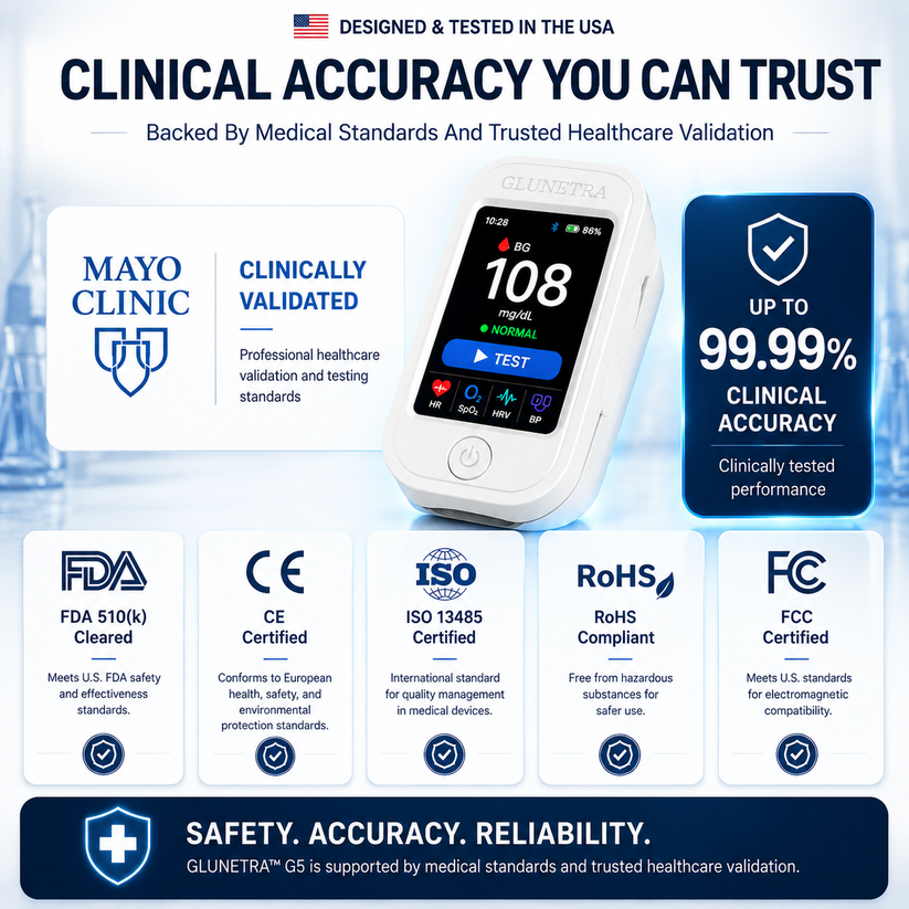 🧬 Advanced Glucose Monitor | 🌿 Easy Needle-Free Health Tracking