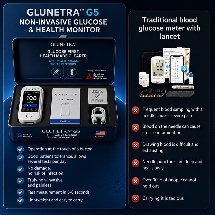 🧬 Advanced Glucose Monitor | 🌿 Easy Needle-Free Health Tracking