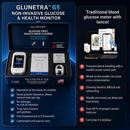 🧬 Advanced Glucose Monitor | 🌿 Easy Needle-Free Health Tracking