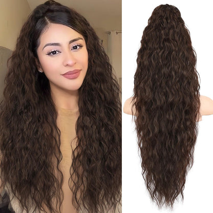 30-inch long wavy gradient hair extensions