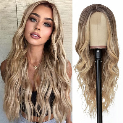 26-inch long gradient wavy wig