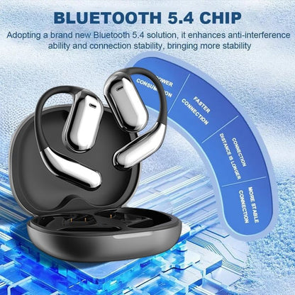 💥Final day, deals won't last!⏰🔥True Powerful Bluetooth 5.4 Open Ear Earbuds, IPX5 Waterproof