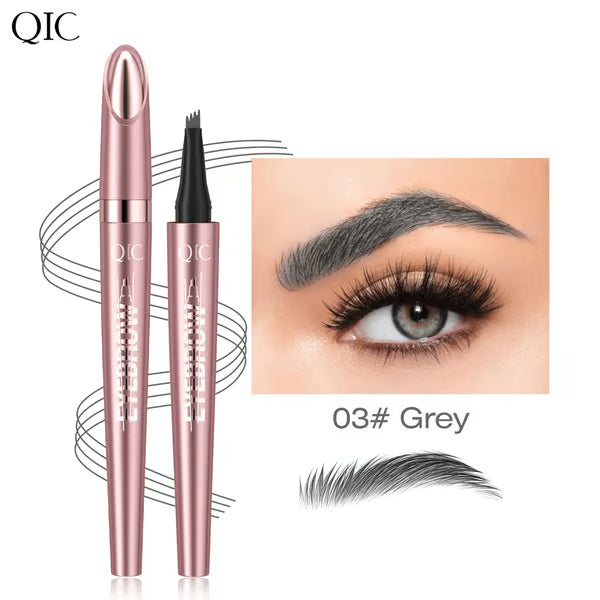 🎁💕Waterproof Micro-Fork Eyebrow Pencil, Long-Lasting Brow Pen for Natural Hair-Like Strokes