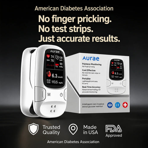 🌟 Smart Glucose & Health Monitor | 🚫 No Needles, Easy Tracking